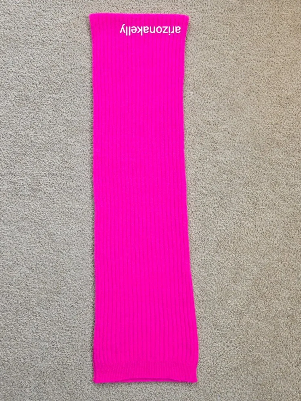 NWOT Talbots Ribbed Cashmere Scarf HOT PINK